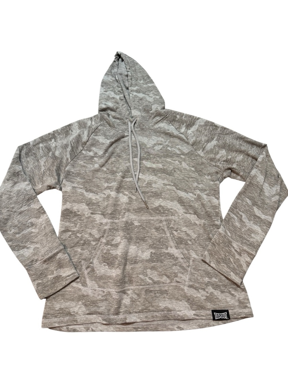 Tapout Hoodie Womens XLarge XL Gray Camouflage Long Sleeve Pullover Pockets